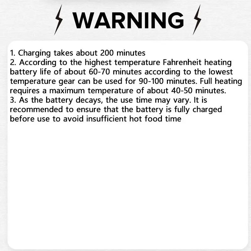 Cordless Electric Lunch Box Food Heater