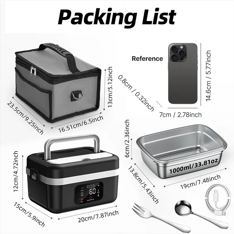 Cordless Electric Lunch Box Food Heater