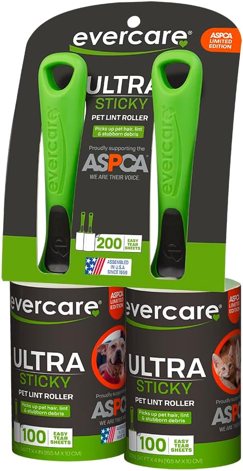 All Purpose Lint Rollers for Pet Hair, Sticky Hair Remover for Furniture Clothing and Cars, 3 Pack with 300 Sheets