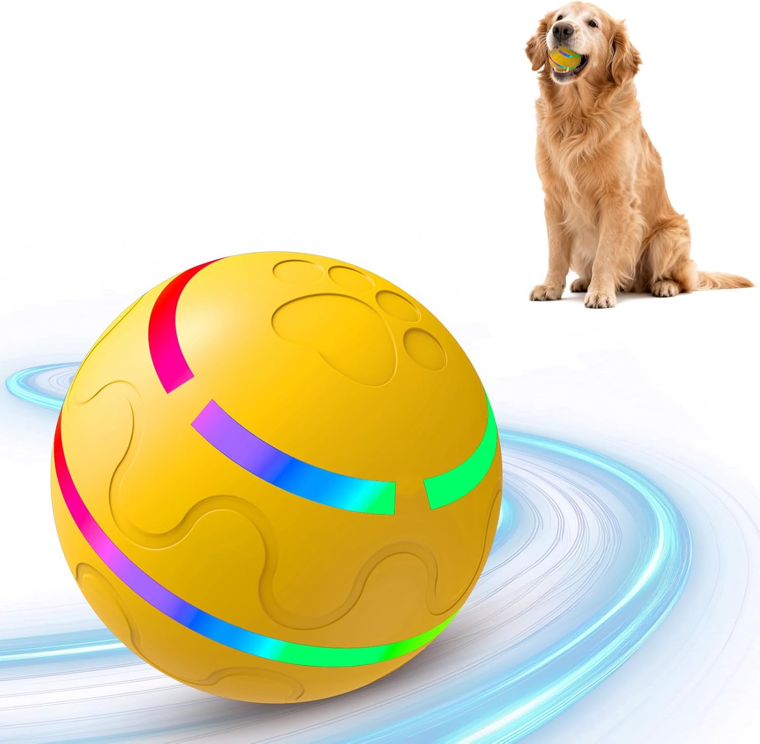 Interactive Dog Ball Toy with Remote Control, Automatic Moving and Bouncing Pet Ball for Medium and Large Dogs
