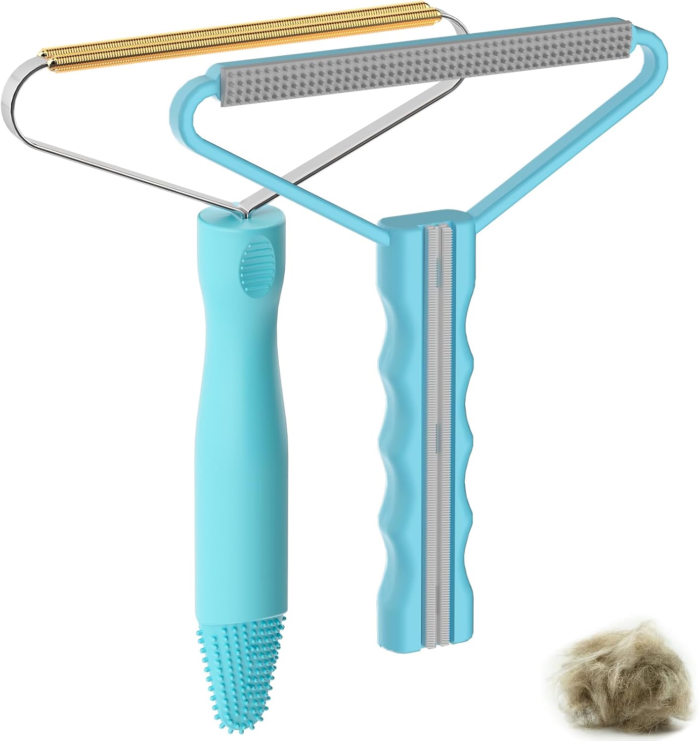 Pet Hair Remover Tool, Manual Carpet Rake and Pile Brush for Dog and Cat Hair on Carpets, Rugs, Furniture, and Pet Beds