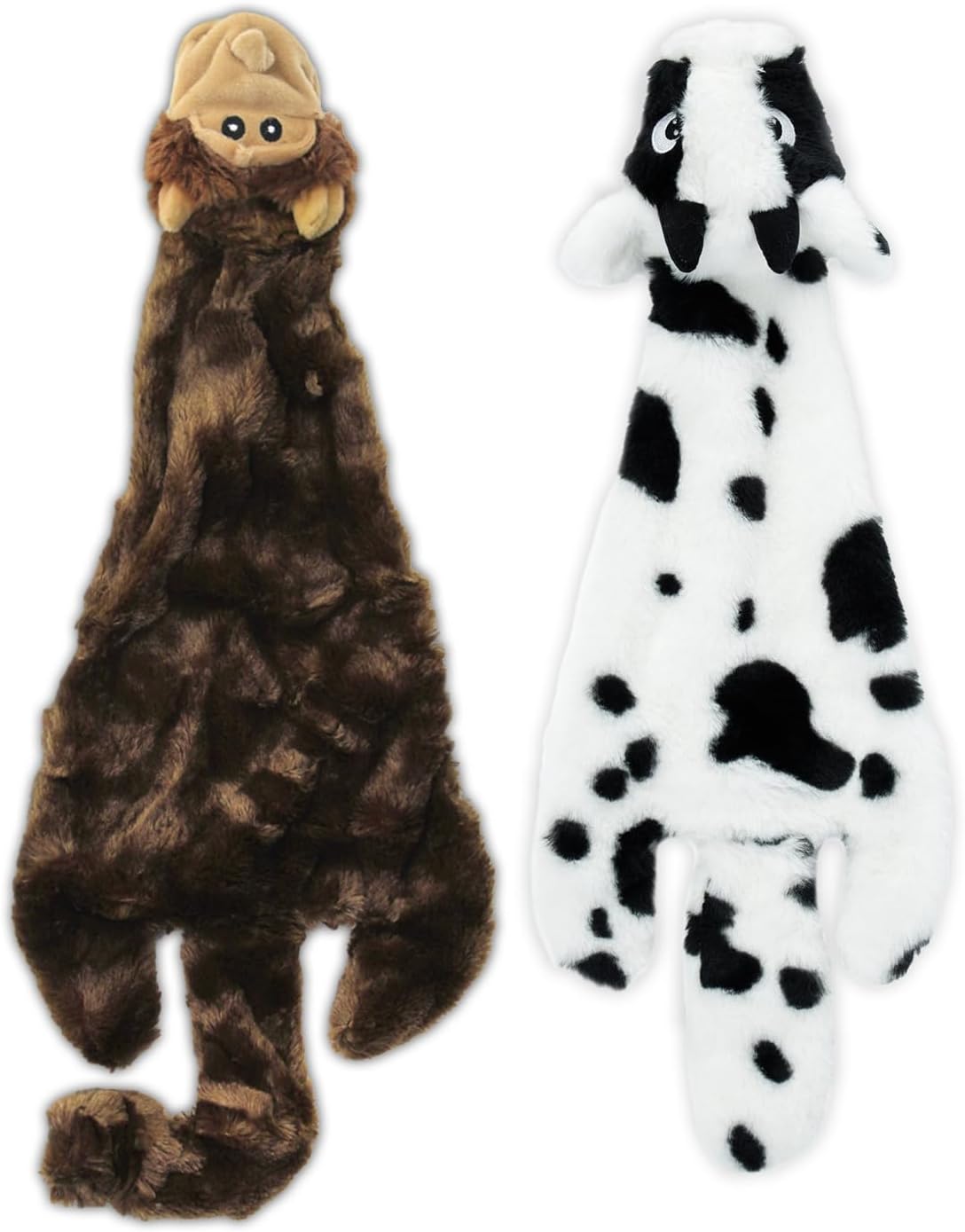 Squeaky Plush Dog Toys with Soft Durable Fabric, Interactive Indoor Play Toys for Small, Medium, and Large Dogs, 4-Piece Set (Small)