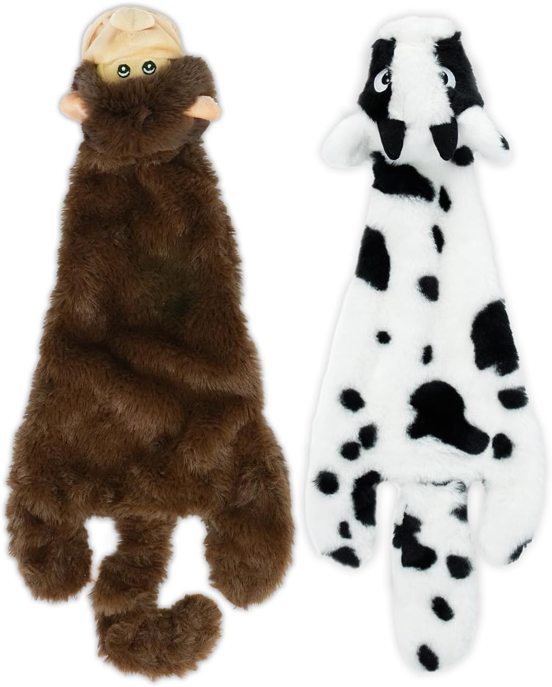 Squeaky Plush Dog Toys with Soft Durable Fabric, Interactive Indoor Play Toys for Small, Medium, and Large Dogs, 4-Piece Set (Small)