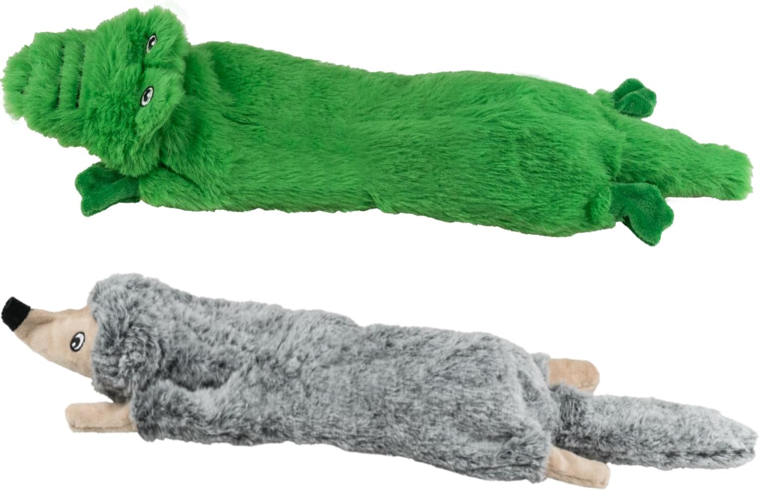 Dog Squeaky and Crinkle Plush Toys, 5 Pack No Stuffing Chew Toys for Small, Medium, and Large Dogs