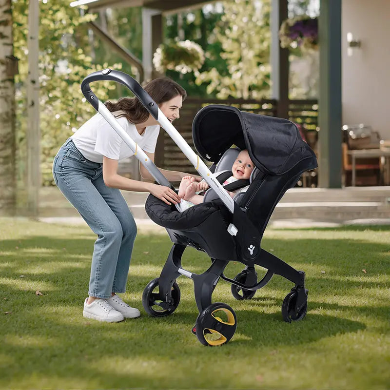 All-in-One Convertible Baby Stroller - Reversible Seat, Travel System