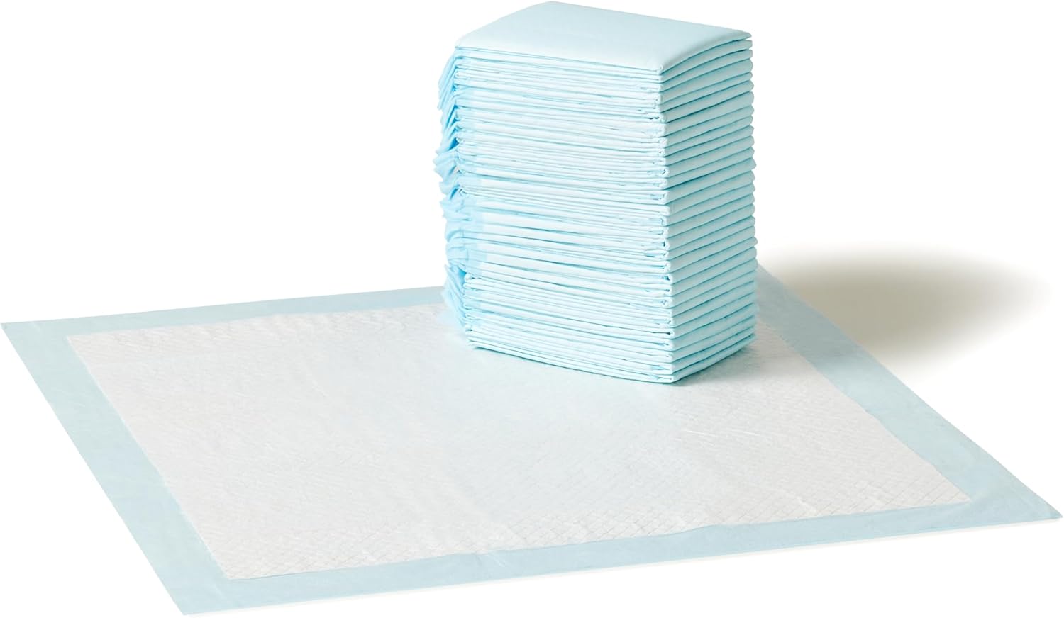 Disposable Dog and Puppy Pee Pads, 5-Layer Leak-Proof Absorbent Pads with Quick-Dry Surface, 22 x 22 Inch, 100 Count