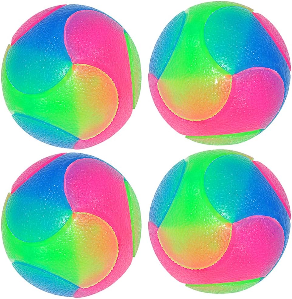 Light Up Dog Balls Set, Flashing Elastic Glow Balls for Interactive Play with Puppies, Dogs, and Cats