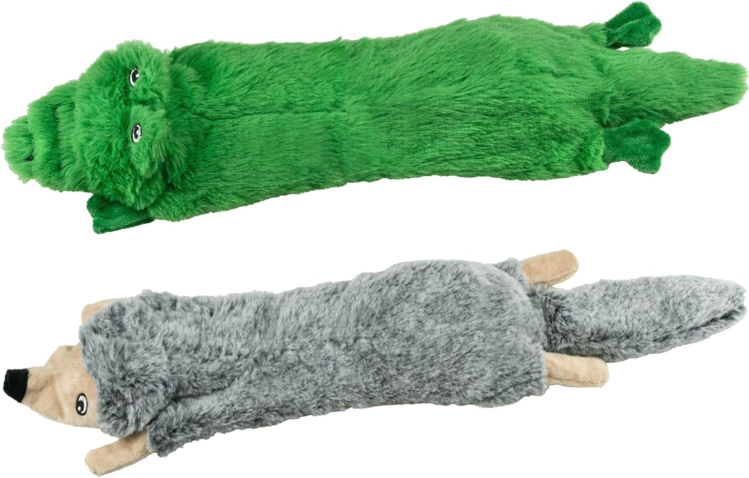 Dog Squeaky and Crinkle Plush Toys, 5 Pack No Stuffing Chew Toys for Small, Medium, and Large Dogs