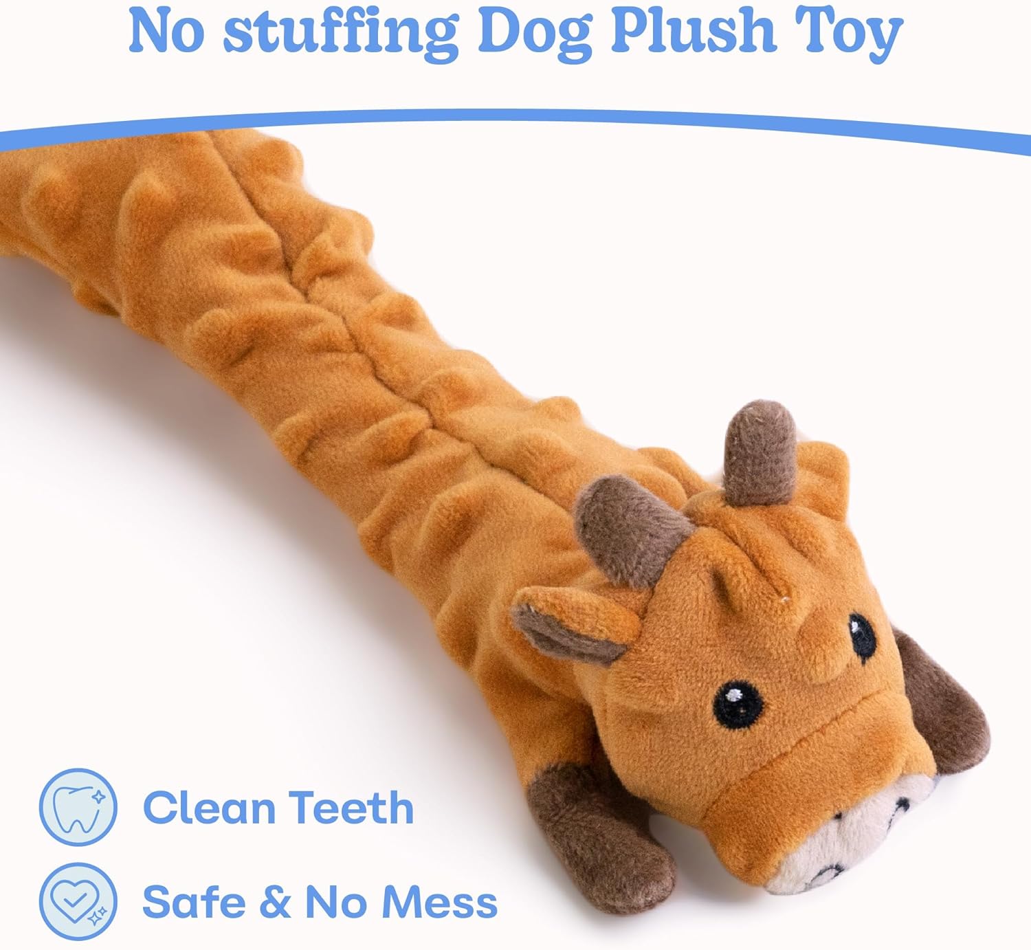 Dog Squeaky and Crinkle Plush Toys, 5 Pack No Stuffing Chew Toys for Small, Medium, and Large Dogs