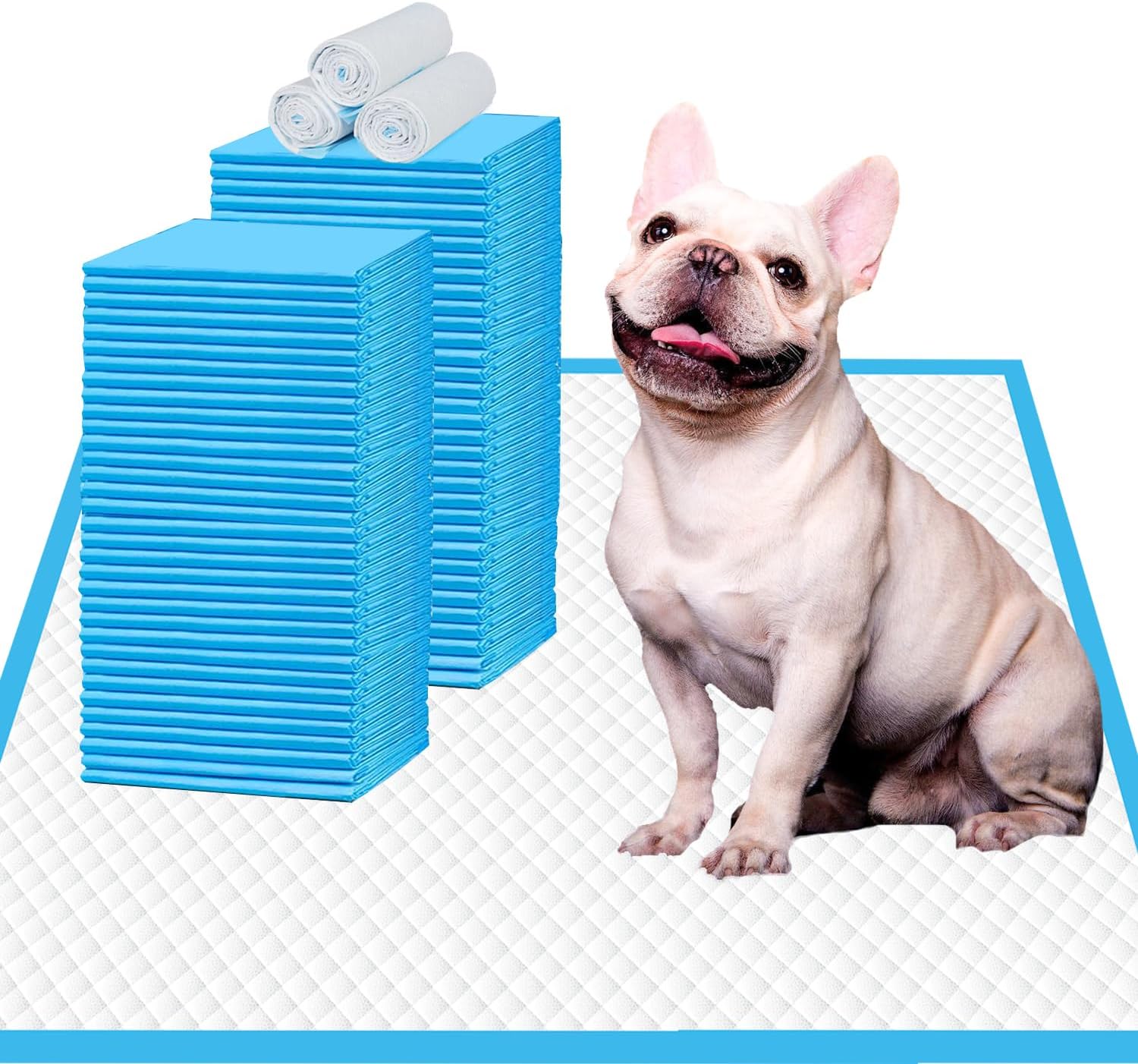 Disposable Puppy Training Pads 22 x 23 Inches, Leak-Proof Absorbent Pet Potty Pads for Dogs Cats and Small Pets, 100 Count
