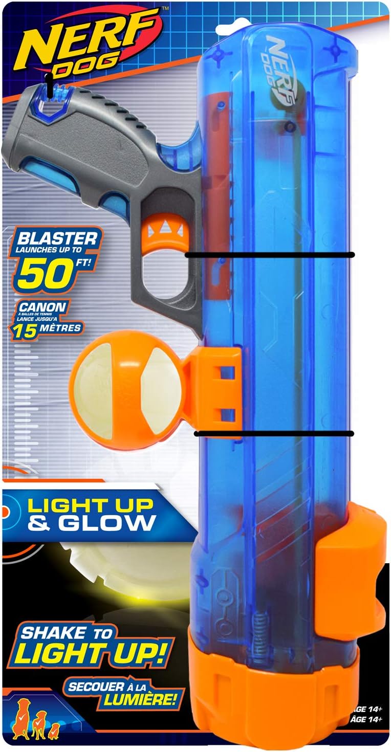 Dog Tennis Ball Launcher Toy for Fetch Play, Long Distance Ball Thrower for Outdoor Use