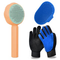 Pet Grooming Glove Brush and Reusable Hair Remover, Manual Fur Removal Tool for Cats and Dogs