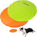 Dog Flying Disc Toy, 2 Pack, 7 Inch Durable Rubber Disc for Interactive Outdoor Play and Water Use