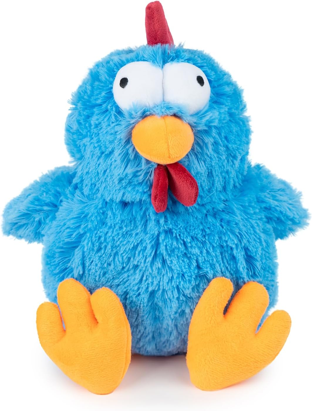 Interactive Squeaky Dog Chew Toy, Crinkle Duck Plush Toy for Small Medium and Large Dogs