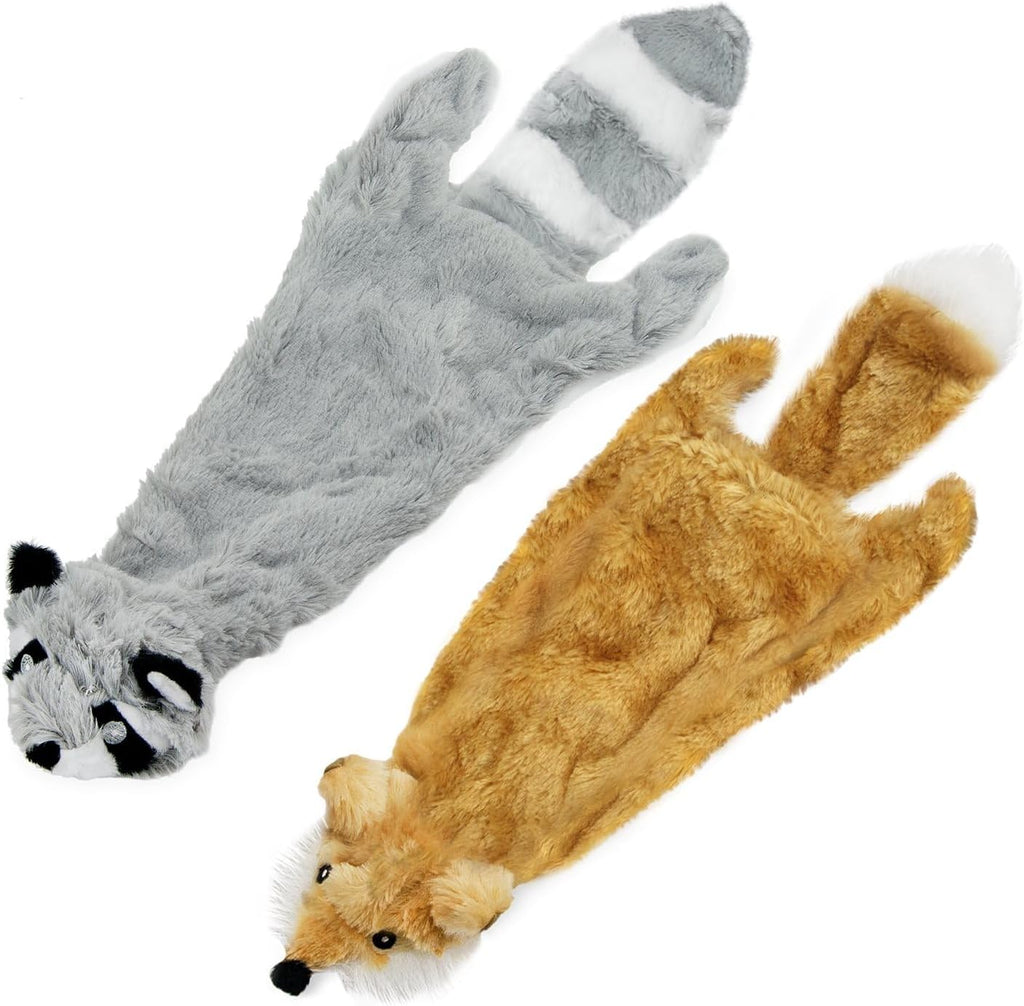 Squeaky Plush Dog Toys with Soft Durable Fabric, Interactive Indoor Play Toys for Small, Medium, and Large Dogs, 4-Piece Set (Small)