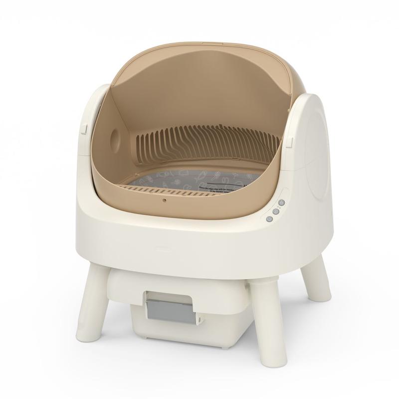 Open-Top Self-Cleaning Cat Litter Box，Odor-Free Waste Disposal includes Trash Bags