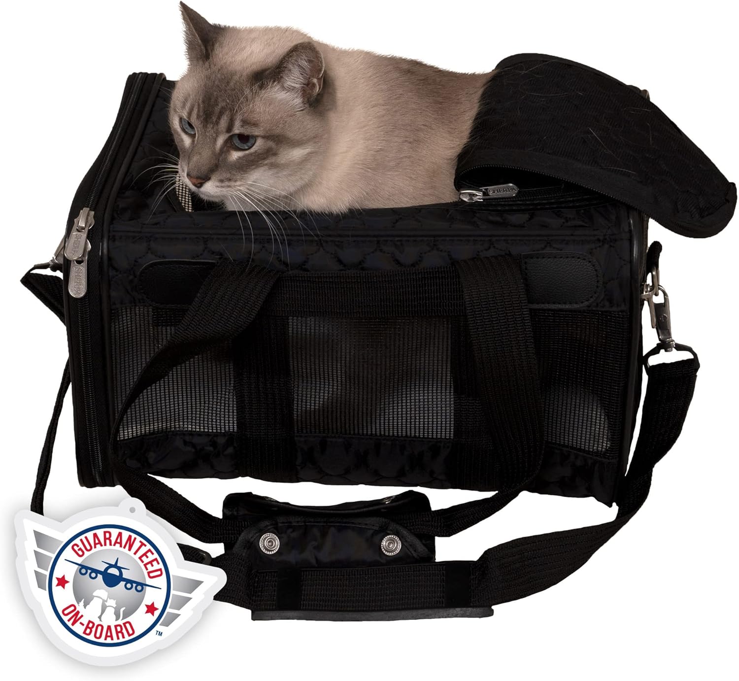 Airline Approved Soft-Sided Pet Travel Carrier, Deluxe Design, Medium Size, Charcoal Gray