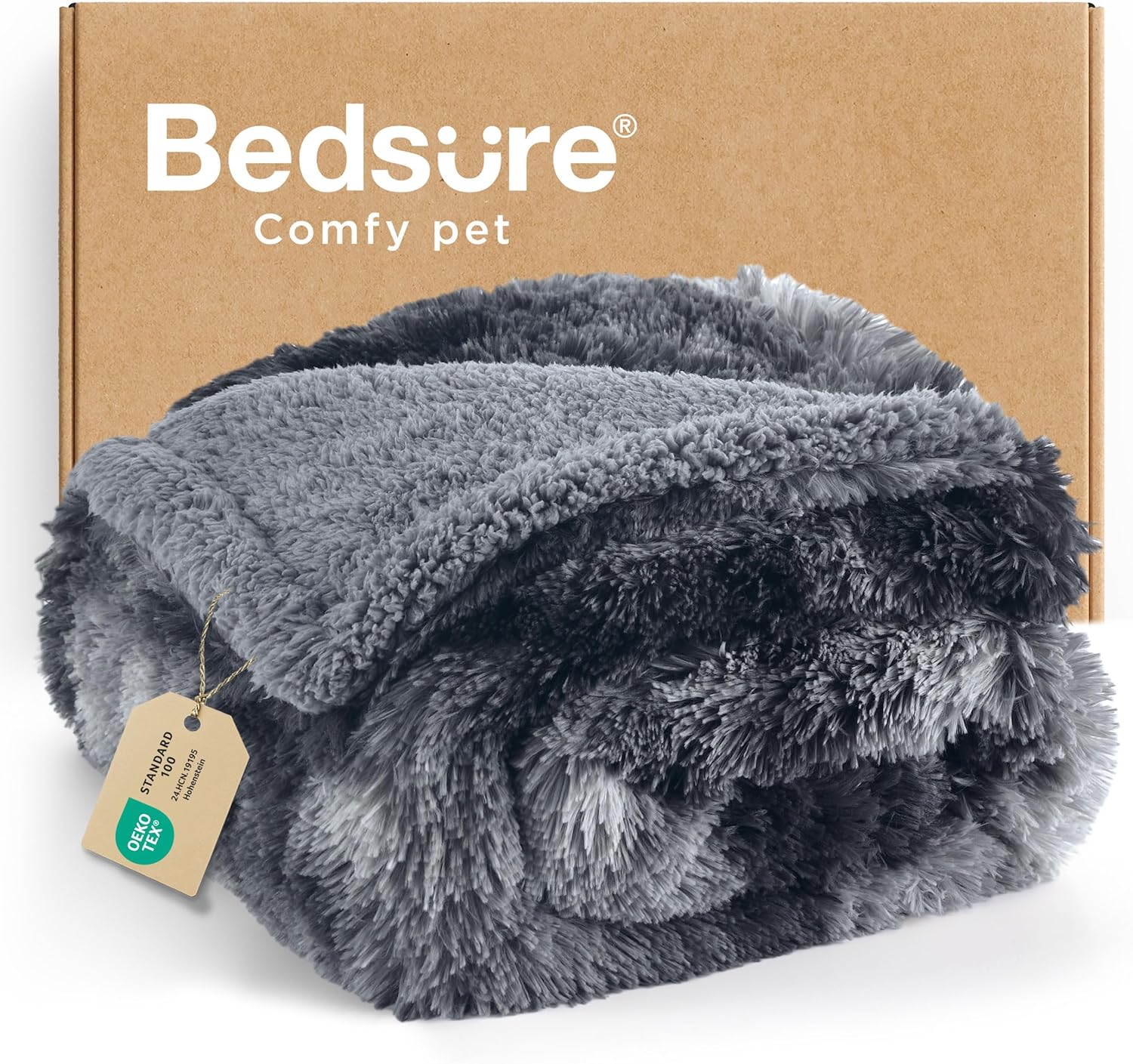 Waterproof Dog Blanket for Large Dogs, Reversible Faux Fur Pet Throw for Bed and Couch Protection, 60 x 80 Inches