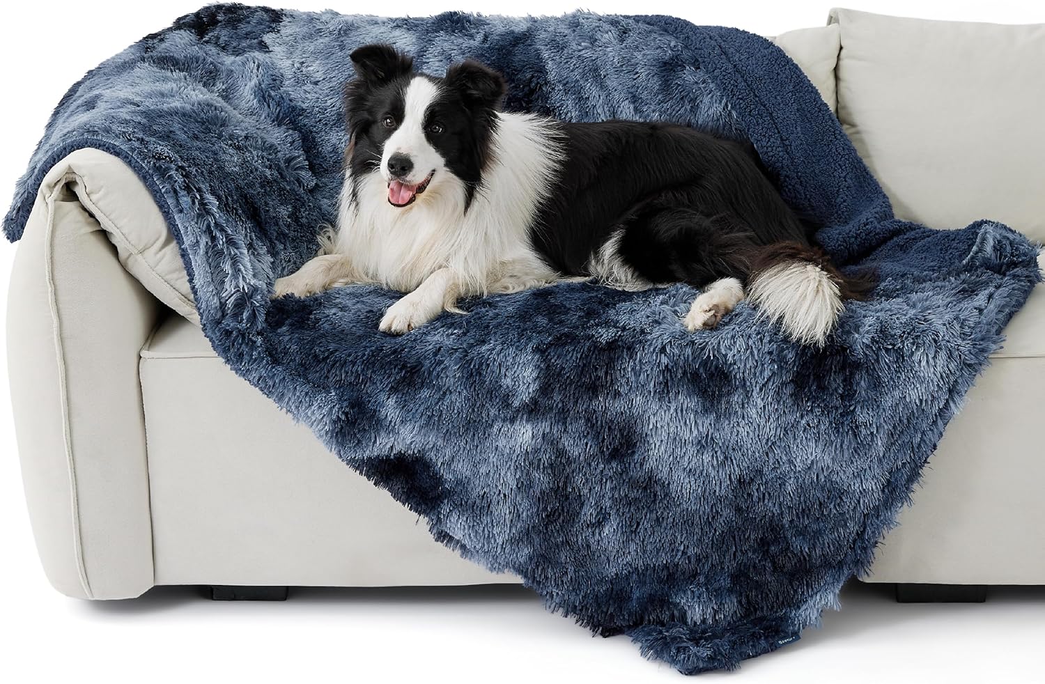 Waterproof Dog Blanket for Large Dogs, Reversible Faux Fur Pet Throw for Bed and Couch Protection, 60 x 80 Inches