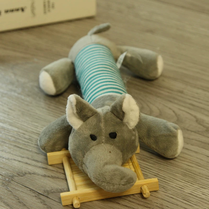 Pomdsds | Long-Shaped Plush Puppy Toy with Gentle Sound, Everyday Interactive Play for Small Dogs