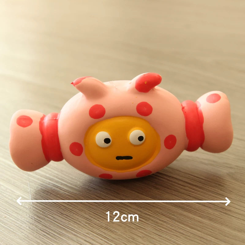 Pomdsds | Assorted Natural Latex Dog Toys with Gentle Sound, Everyday Play Set for Small Dogs