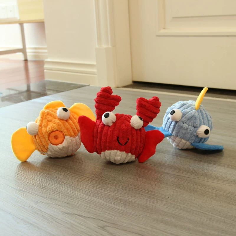 Pomdsds | Textured Interactive Dog Ball with Crinkle Sound, Everyday Play for Small to Medium Dogs