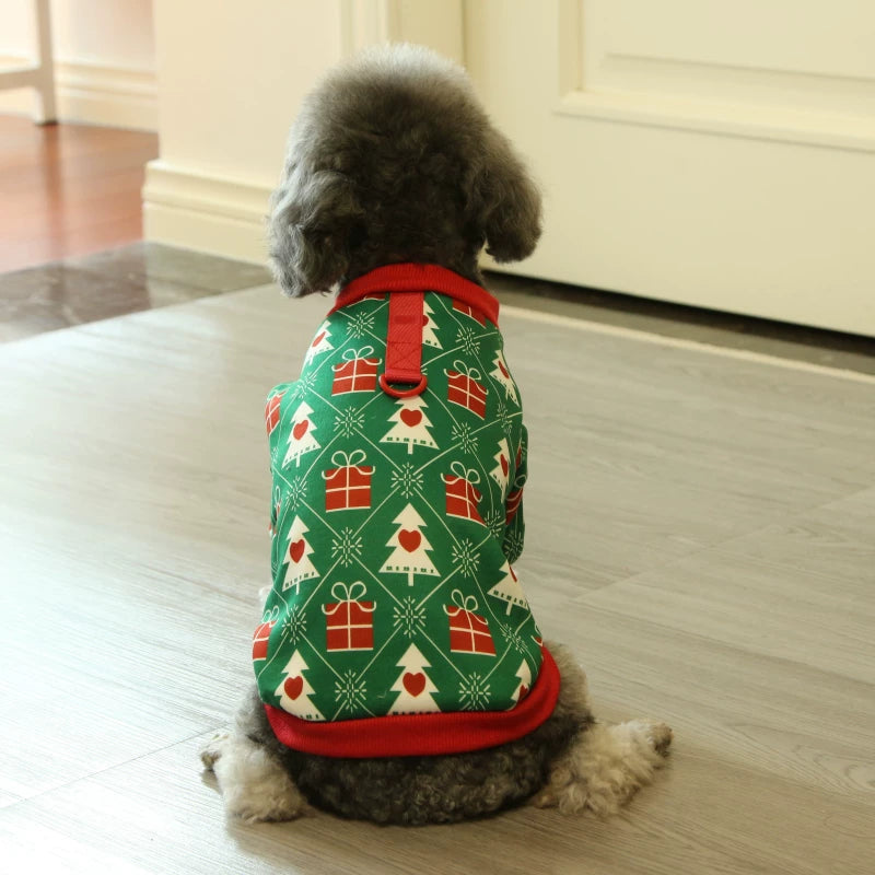 Pomdsds | Christmas Tree-Themed Pet Sweatshirt, Everyday Spring & Autumn Wear for Dogs and Cats