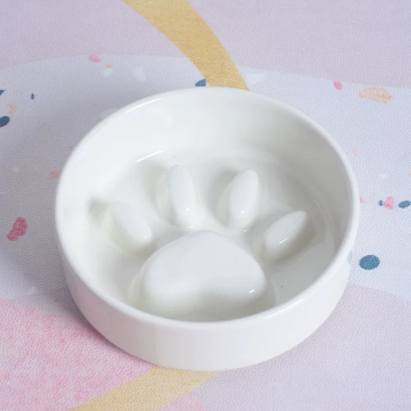 Pomdsds | Ceramic Pet Feeding Bowl with Wooden Stand and Wide Opening for Daily Use