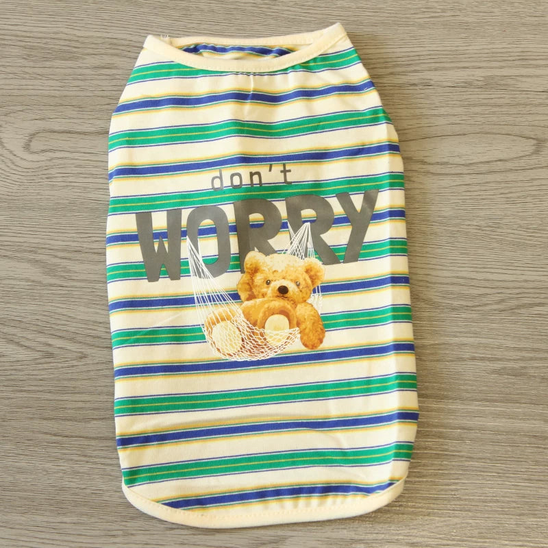 Pomdsds | Lightweight Cotton Pet Vest with Red Panda Design, Everyday Spring & Summer Wear for Small Dogs