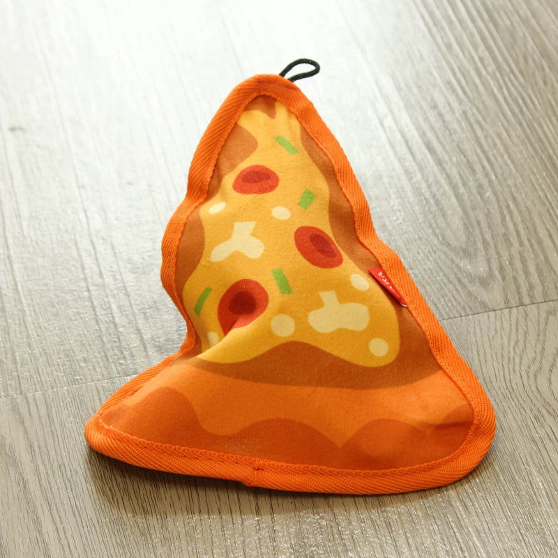 Pomdsds | Food-Themed Plush Dog Toy with Crinkle Texture and Gentle Sound, Everyday Play for Small to Medium Dogs