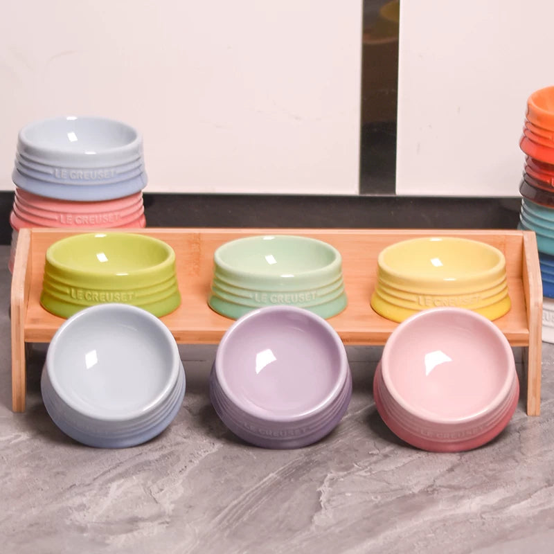 Pomdsds | Multi-Bowl Ceramic Pet Feeding Set with Wide Opening for Daily Use