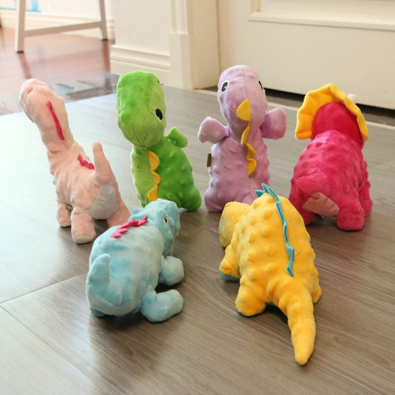 Pomdsds | Dinosaur-Themed Dog Toy with Gentle Sound, Interactive Plush Play for Small to Medium Dogs