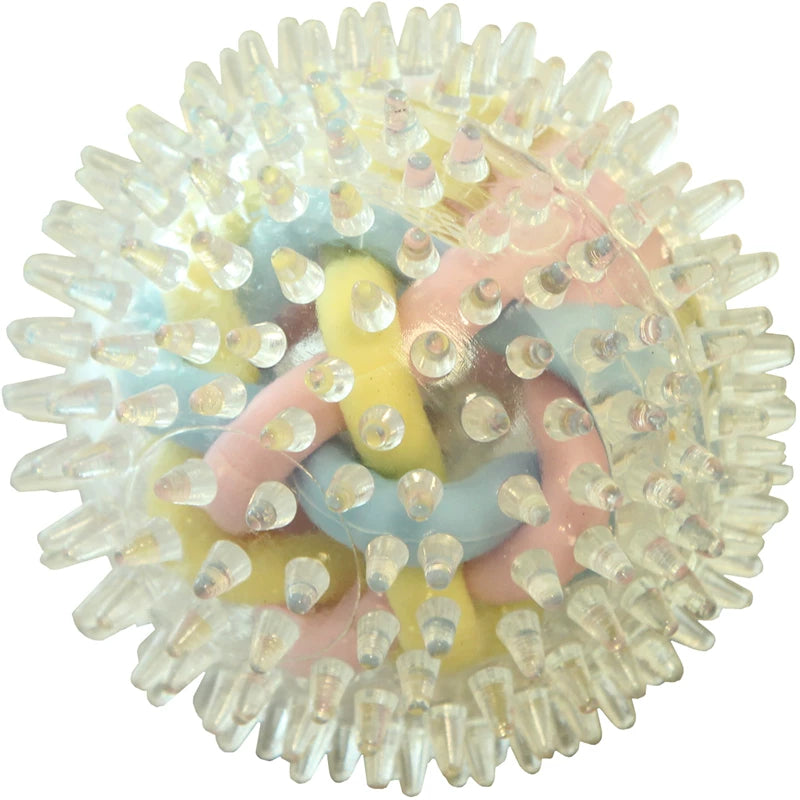 Pomdsds | Dual-Texture Colorful Dog Ball, Quiet Interactive Play Toy for Everyday Use