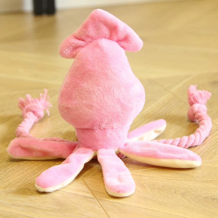 Pomdsds | Octopus-Shaped Plush Puppy Toy with Gentle Sound, Everyday Interactive Play for Small Dogs