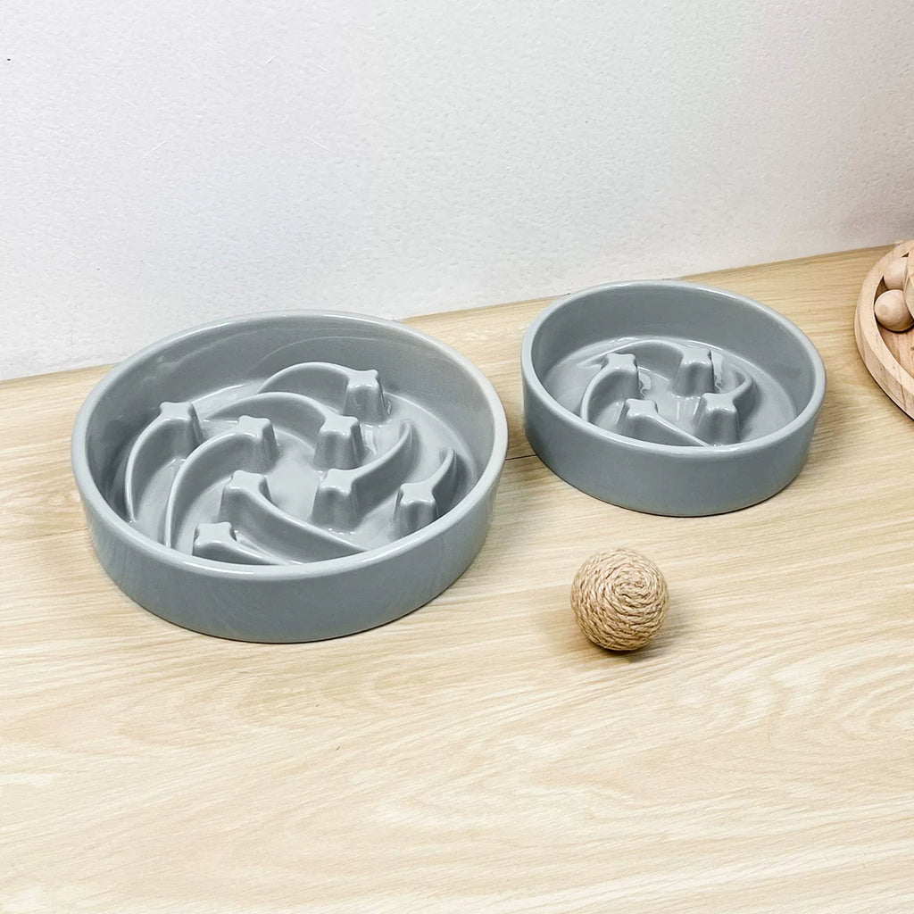 Pomdsds | Raised Ceramic Pet Feeding Bowl for Cats and Small to Medium Dogs