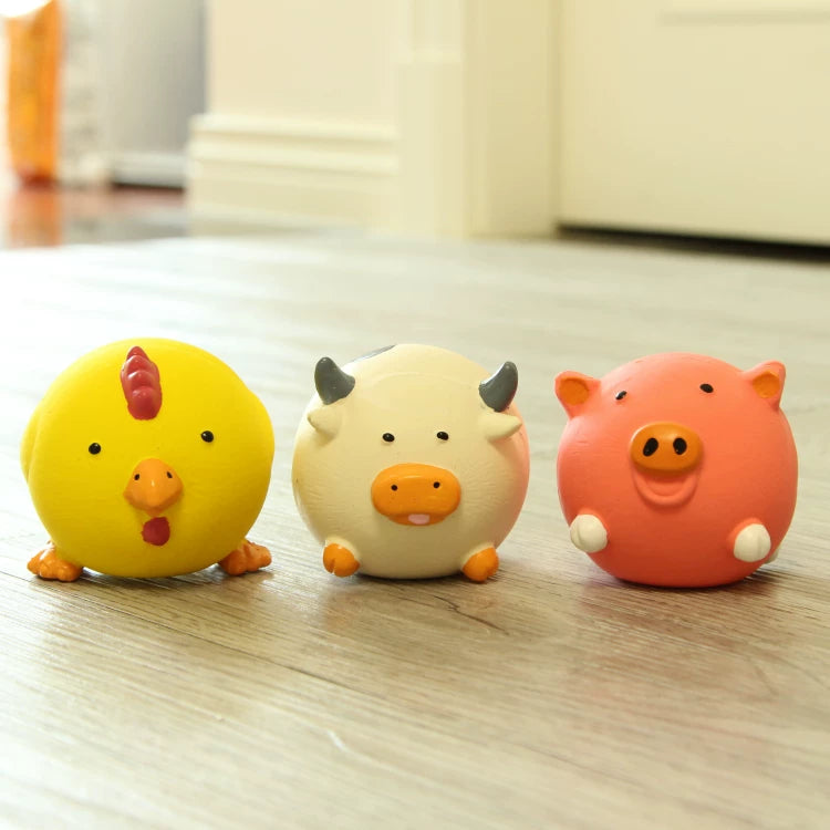 Pomdsds | Natural Latex Puppy Toy with Gentle Sound, Everyday Interactive Play for Small Dogs