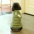 Pomdsds | Soft Fleece Pet Top with Striped Bear Design, Everyday Spring & Autumn Wear for Dogs and Cats
