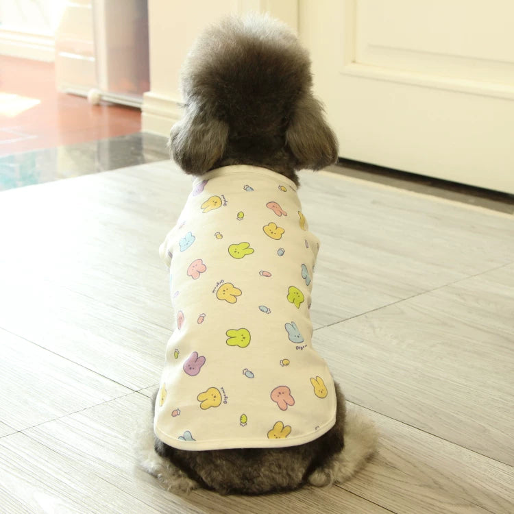 Pomdsds | Lightweight Cotton Pet Vest with Bear Design, Everyday Spring & Summer Wear for Dogs and Cats