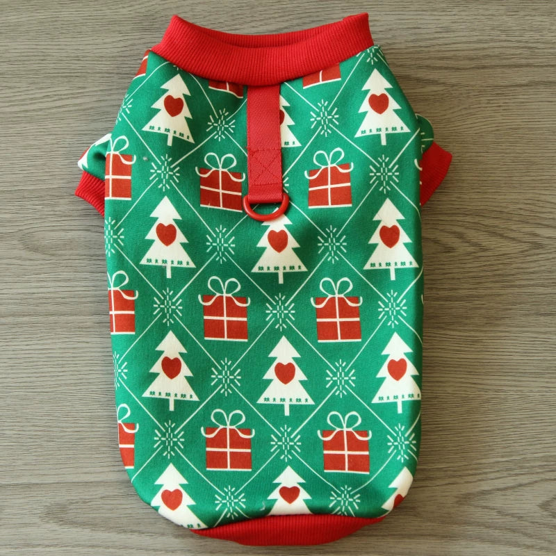 Pomdsds | Christmas Tree-Themed Pet Sweatshirt, Everyday Spring & Autumn Wear for Dogs and Cats