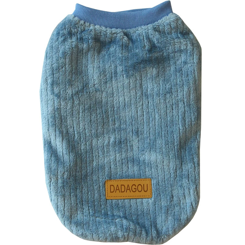 Pomdsds | Korean-Style Fleece Pet Outfit, Everyday Autumn & Winter Wear for Small Dogs and Cats