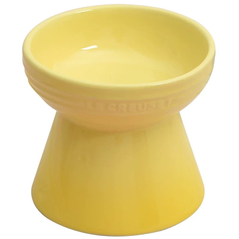 Pomdsds | Raised Ceramic Pet Bowl with Wide Opening for Cats and Small Dogs