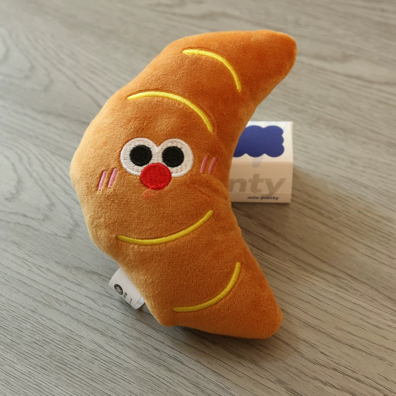 Pomdsds | Bread-Inspired Plush Puppy Toys with Gentle Sound, Everyday Interactive Play for Small Dogs