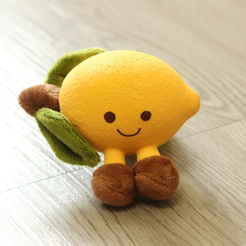 Pomdsds | Fruit-Inspired Natural Latex Dog Toy with Soft Plush Detail and Gentle Sound
