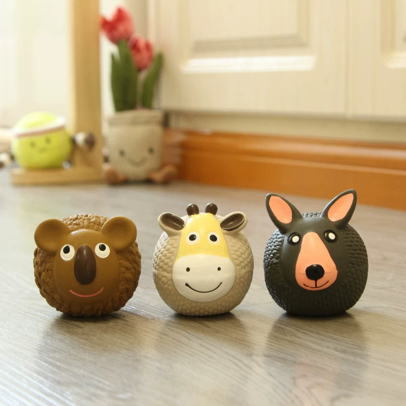 Pomdsds | Soft Latex Pet Toy with Character Design for Interactive Play