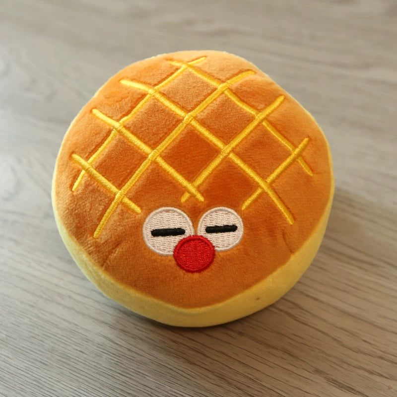 Pomdsds | Bread-Inspired Plush Puppy Toys with Gentle Sound, Everyday Interactive Play for Small Dogs