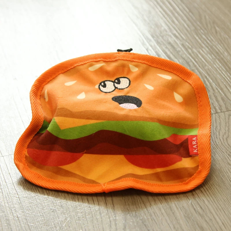 Pomdsds | Food-Themed Plush Dog Toy with Crinkle Texture and Gentle Sound, Everyday Play for Small to Medium Dogs