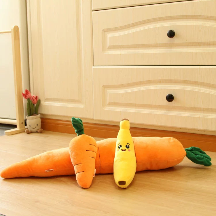 Pomdsds | Carrot-Shaped Plush Dog Toy with Gentle Sound, Everyday Interactive Play for Small to Medium Dogs