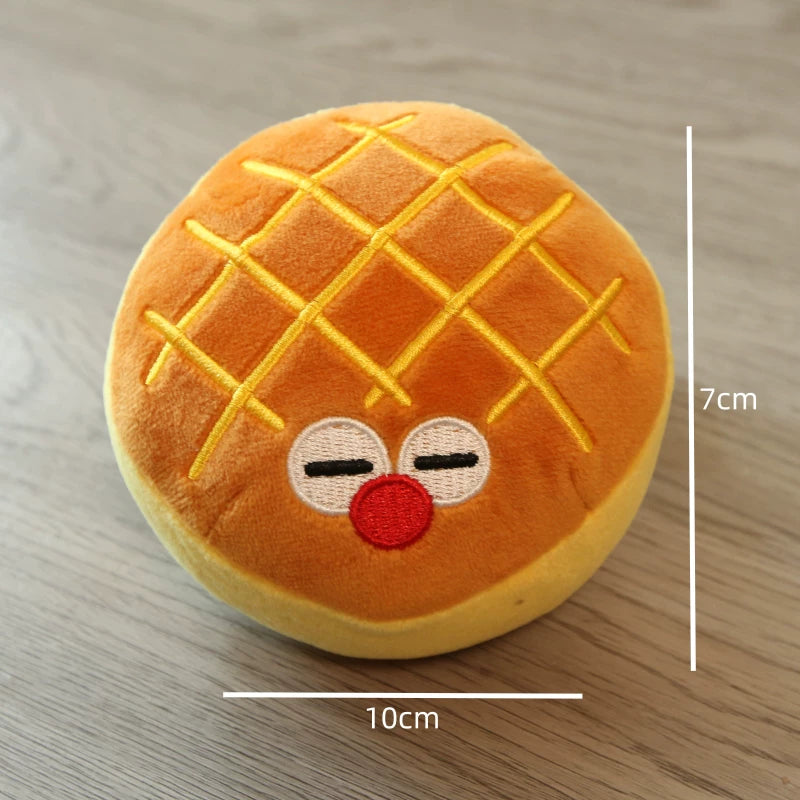 Pomdsds | Bread-Inspired Plush Puppy Toys with Gentle Sound, Everyday Interactive Play for Small Dogs