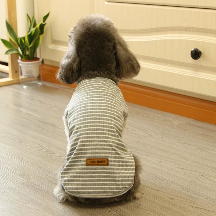 Pomdsds | Lightweight Cotton Pet Vest with Bear Design, Everyday Spring & Summer Wear for Dogs and Cats