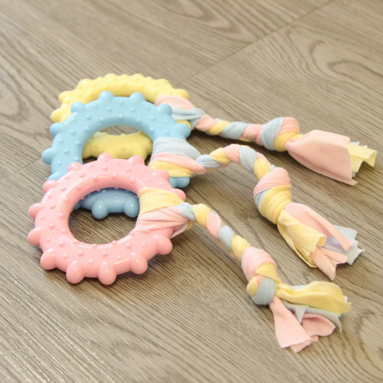 Pomdsds | TPR and Cotton Knot Pet Toy for Small Dogs for Everyday Play